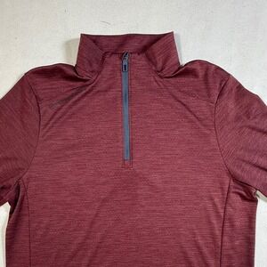 Vineyard Vines OTG Sankaty 1/4 Zip Pullover Men's Large Burgundy Heathered